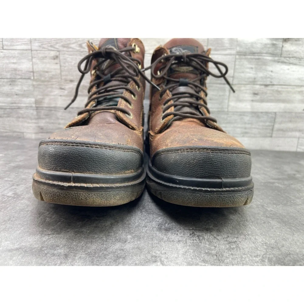 Georgia Zero Drag 6in Safety Boots Mens 13M Brown Leather Steel Toe Work Hi